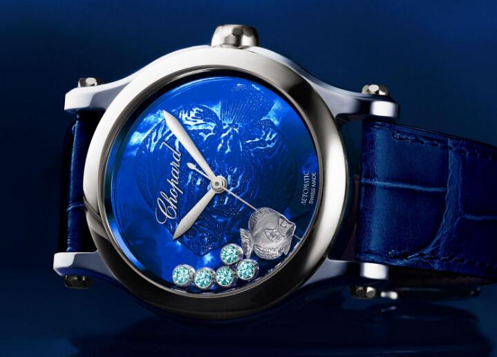 Chopard uses the gemstones to present the beauty of the ocean.