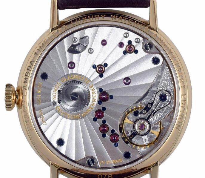 The movement could be viewed through the transparent caseback.