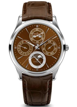 Swiss knock-off watch for discount sale is appealing with brown color.