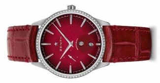 The wine red dials copy watches have moon phases.